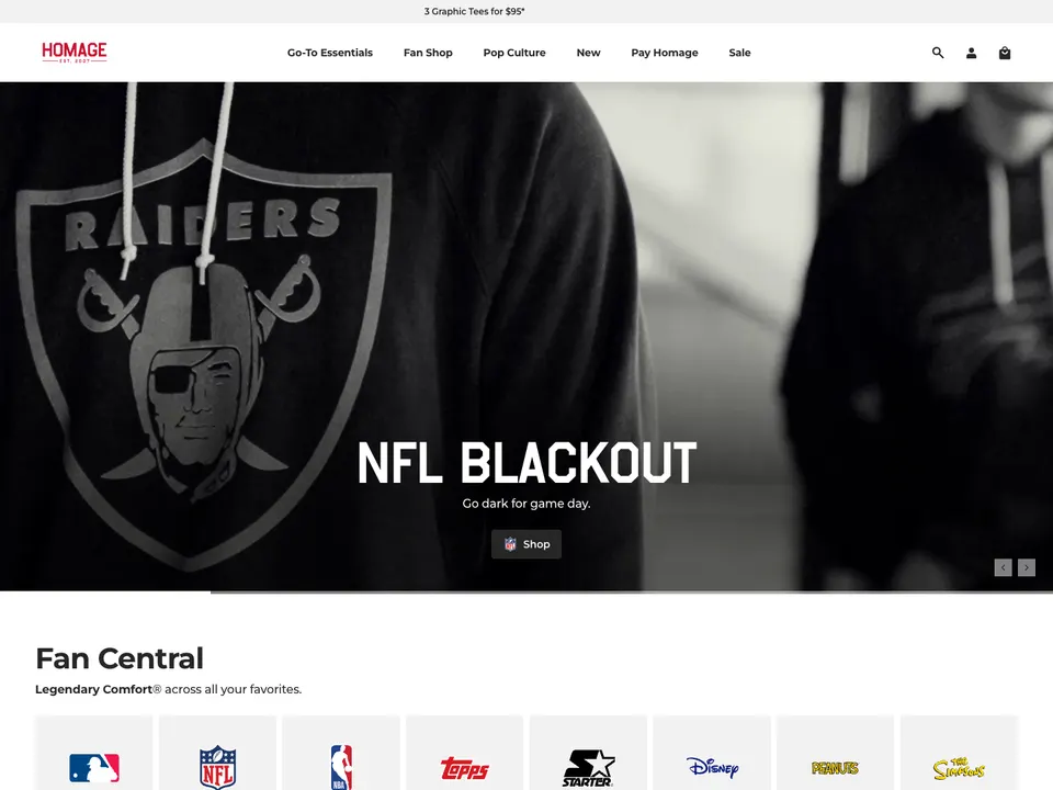 Screenshot of Homage