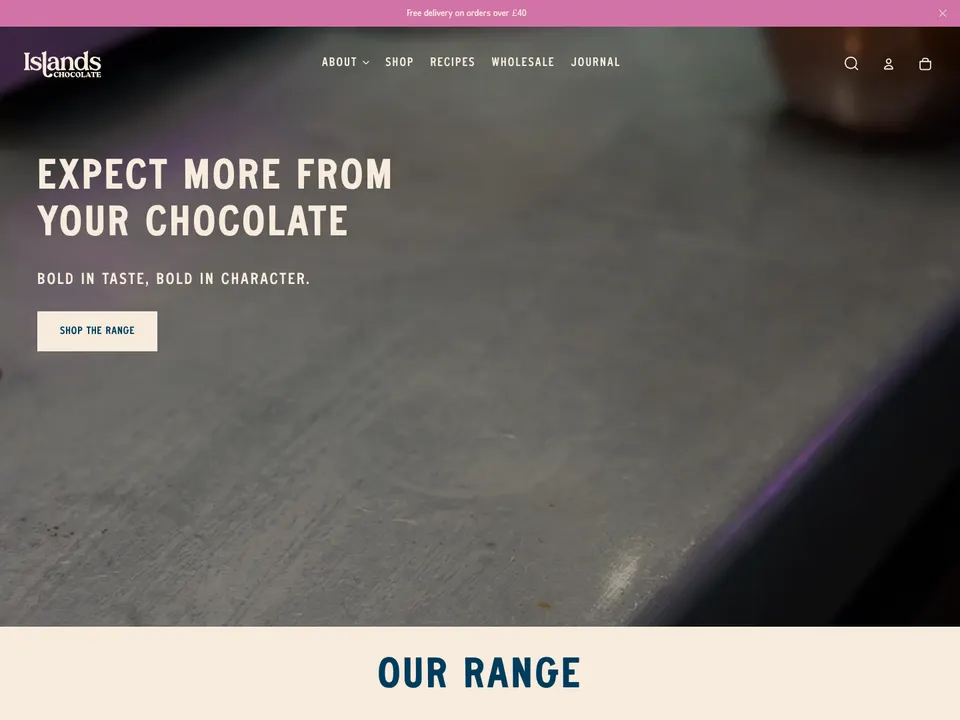 Screenshot of Islands Chocolate