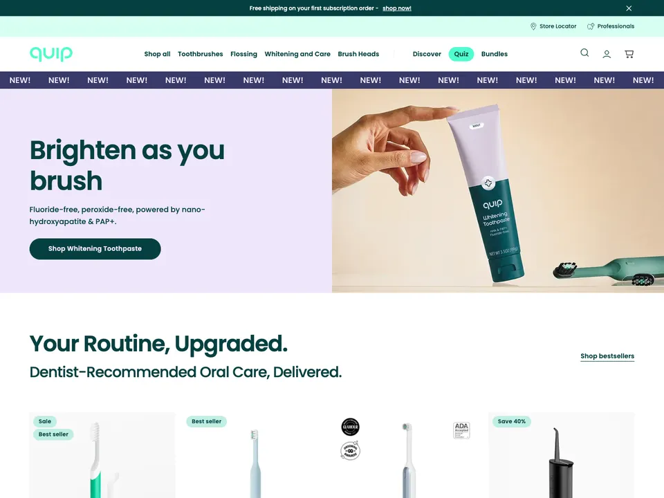 Screenshot of quip