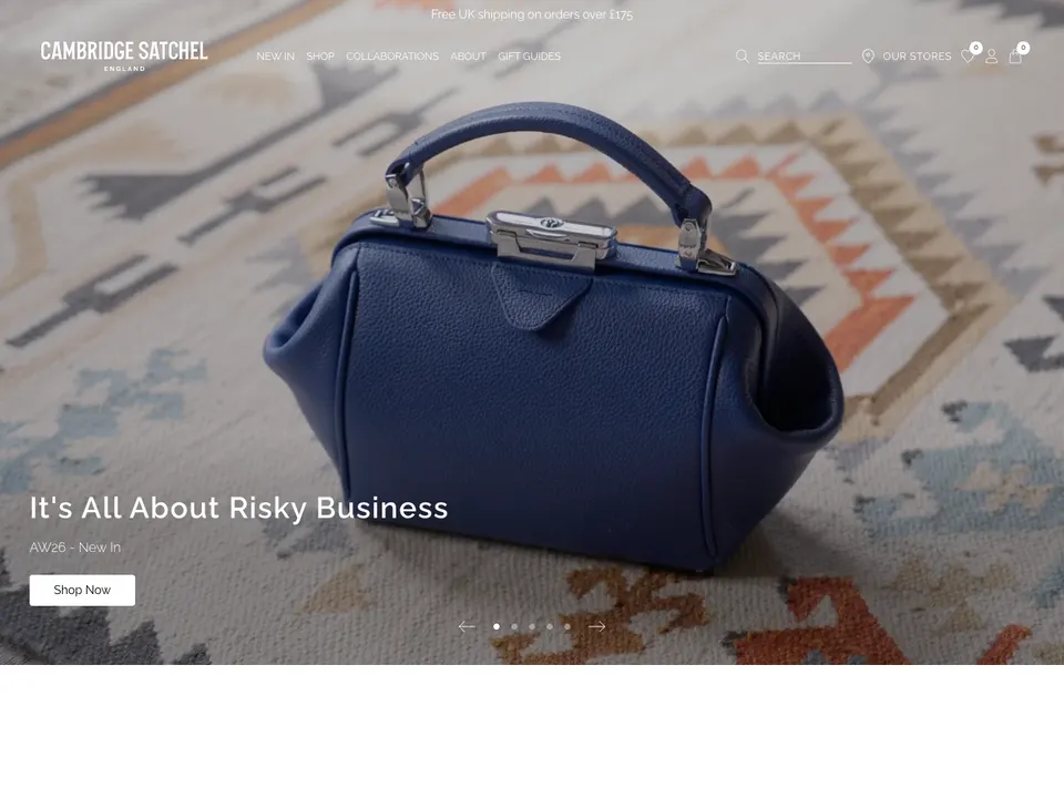 Screenshot of The Cambridge Satchel Company