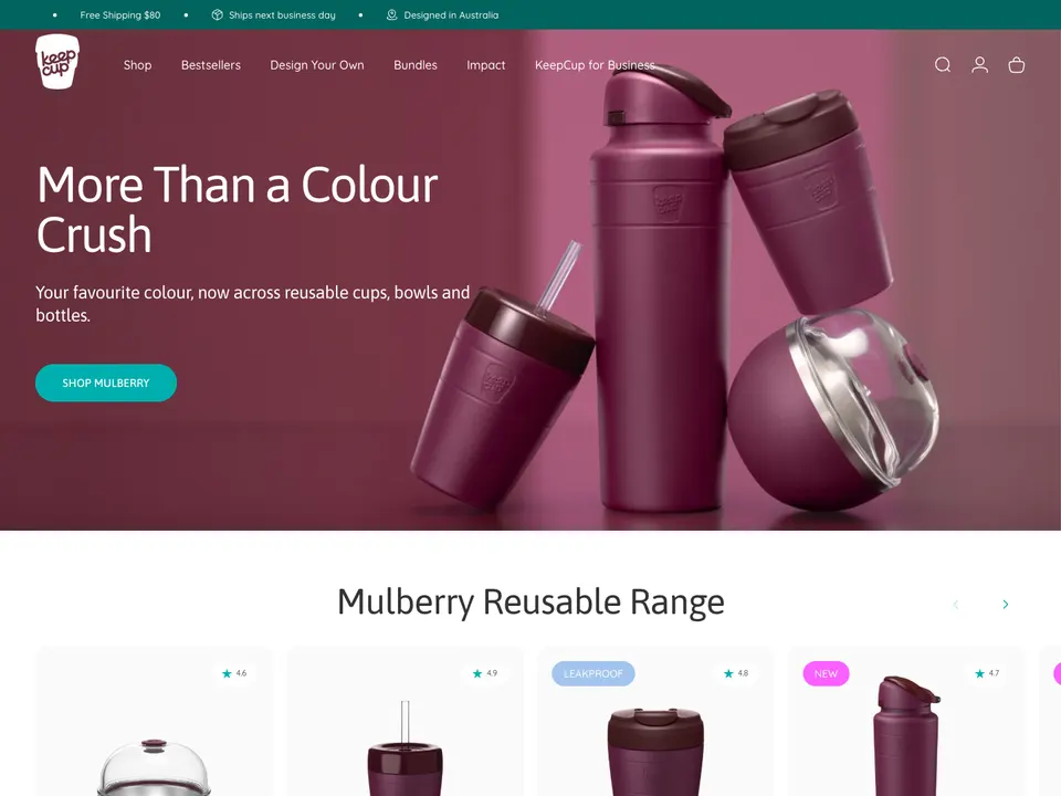 Screenshot of KeepCup