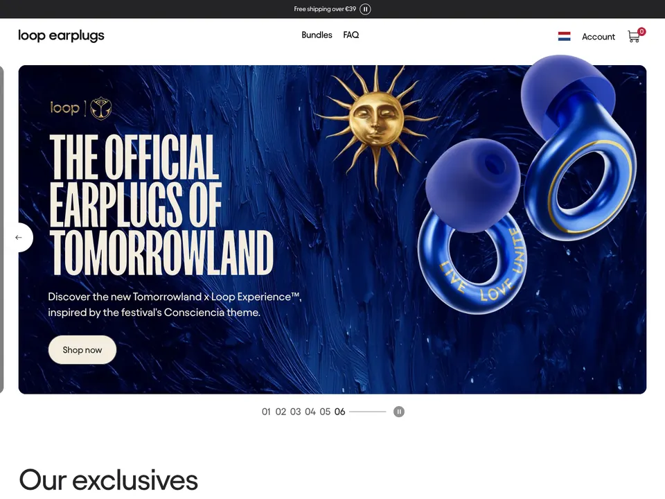 Screenshot of Loop Earplugs