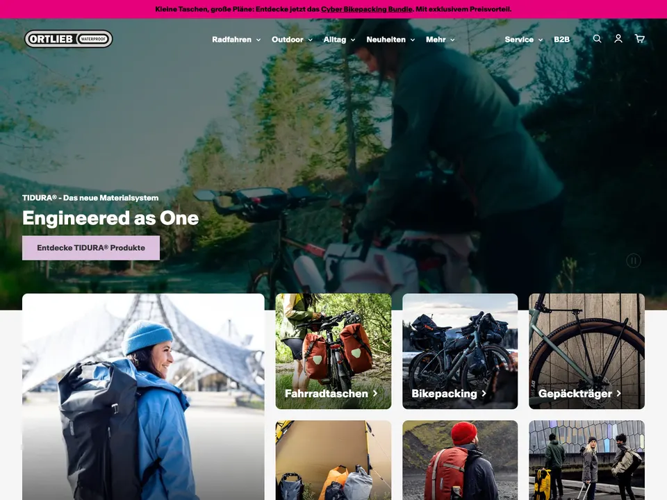 Screenshot of ORTLIEB