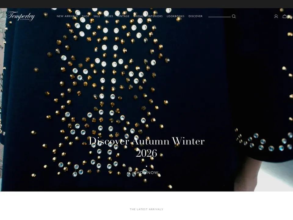 Screenshot of Temperley London
