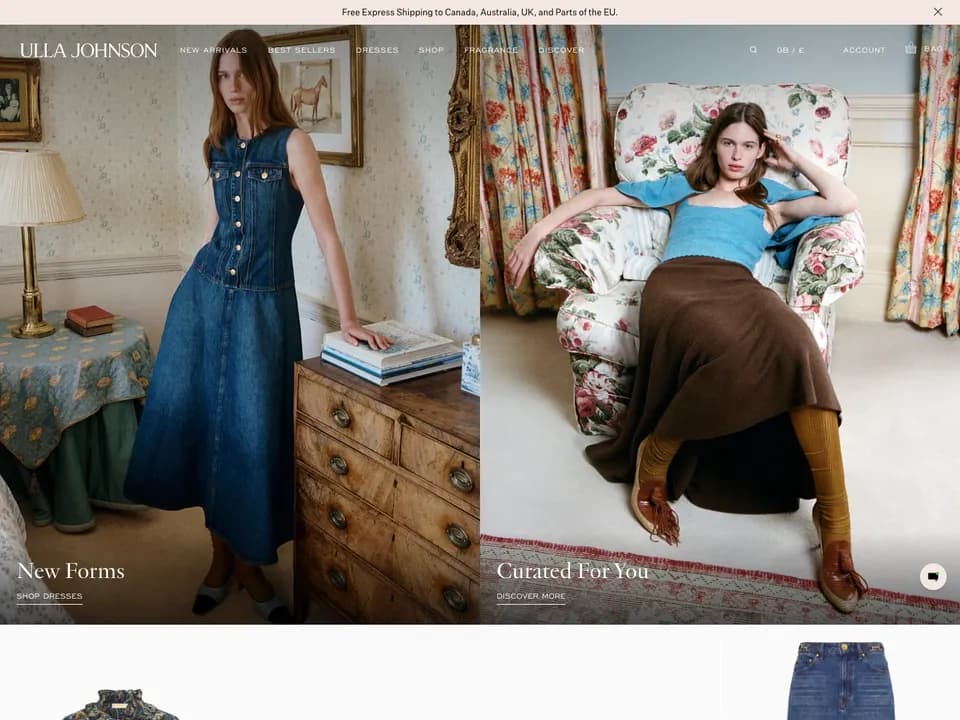Screenshot of Ulla Johnson