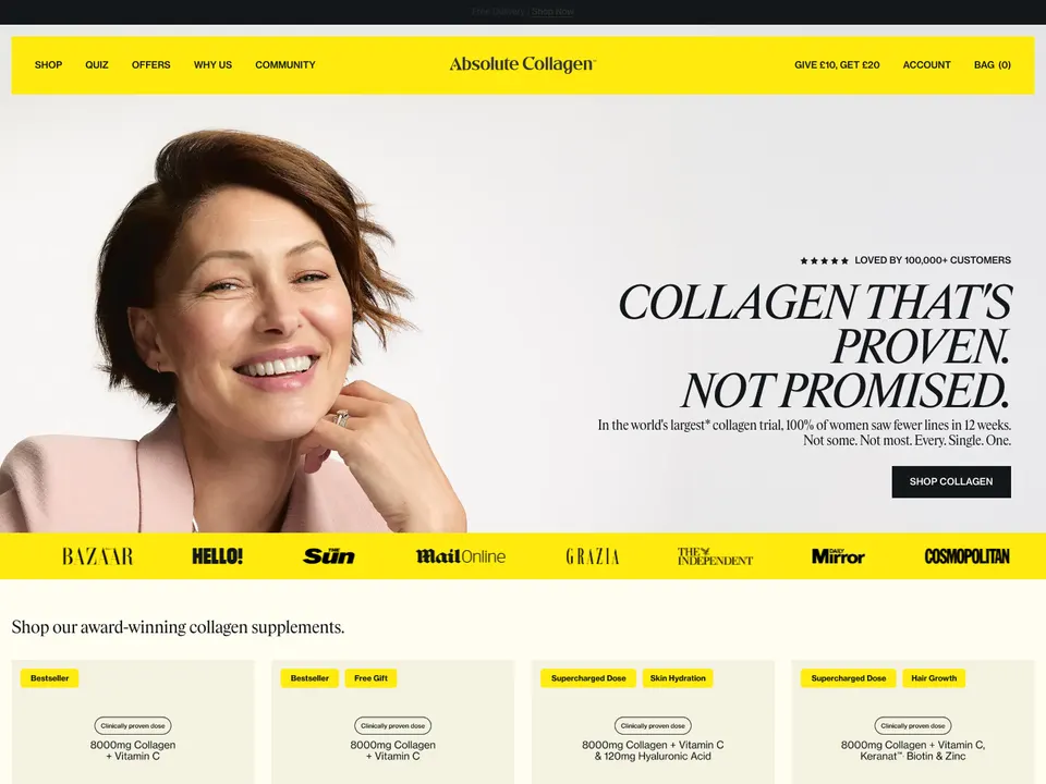 Screenshot of Absolute Collagen