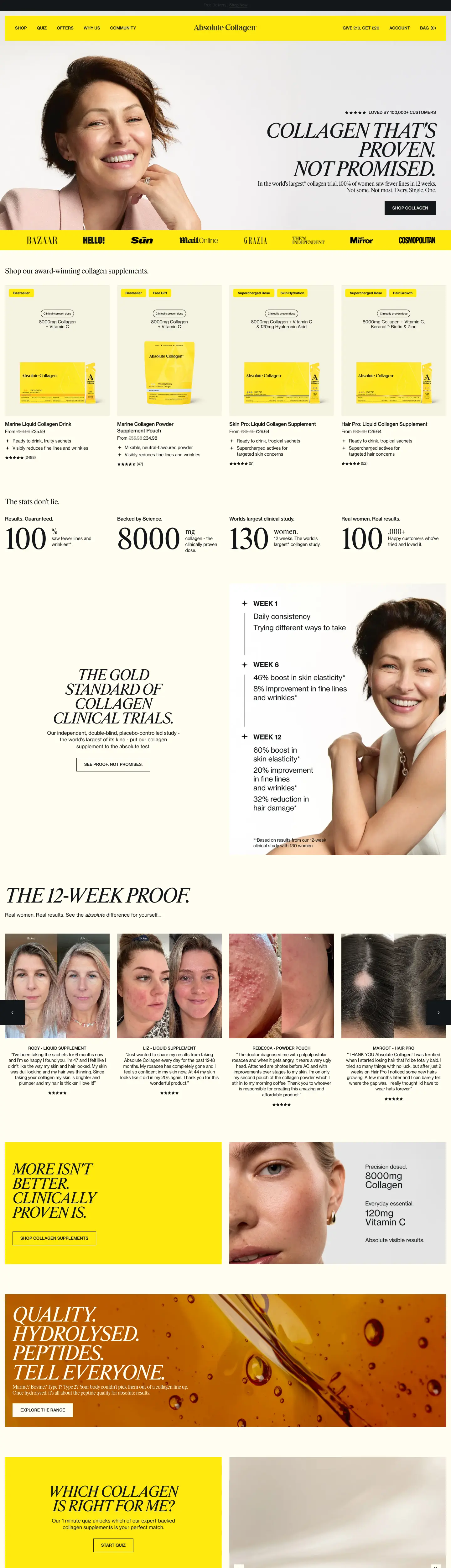 Screenshot of Absolute Collagen