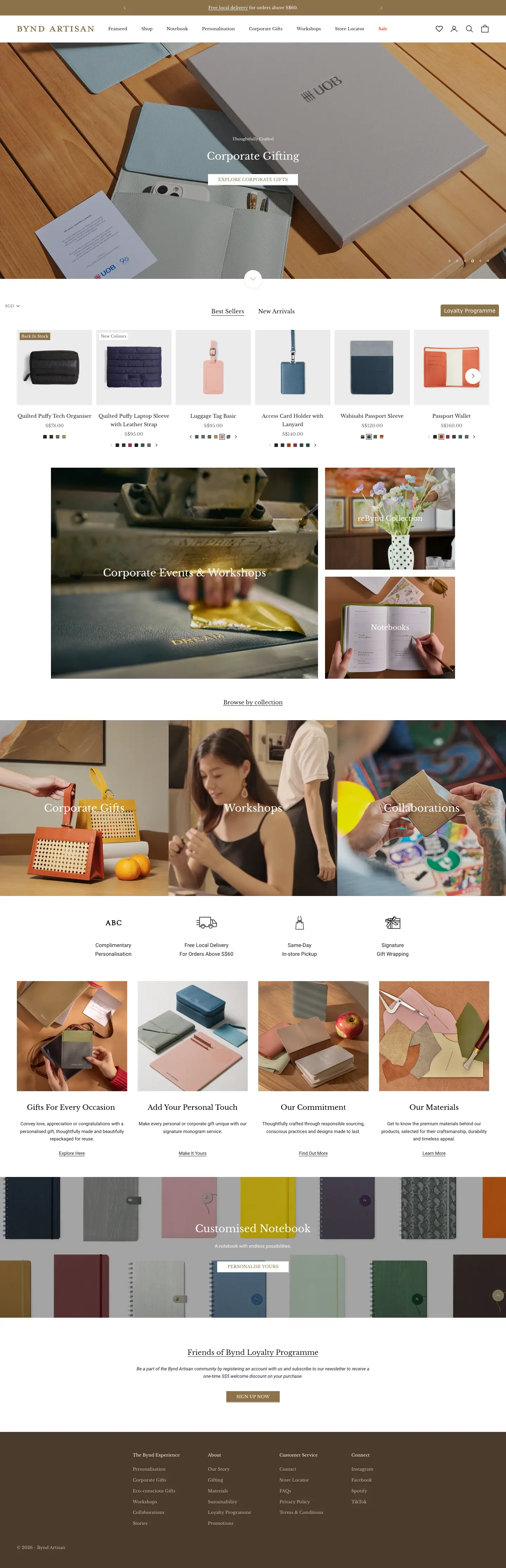 Screenshot of Bynd Artisan