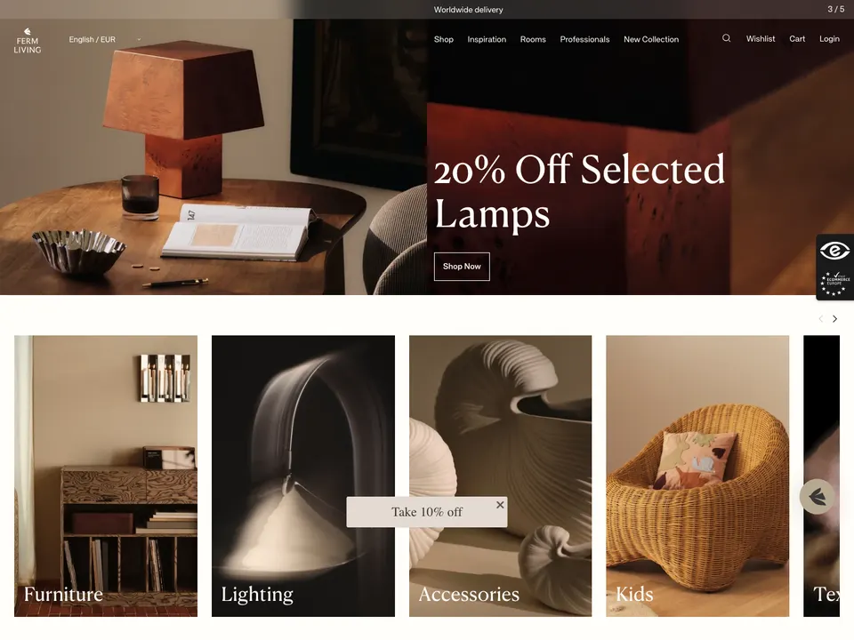 Screenshot of Ferm Living