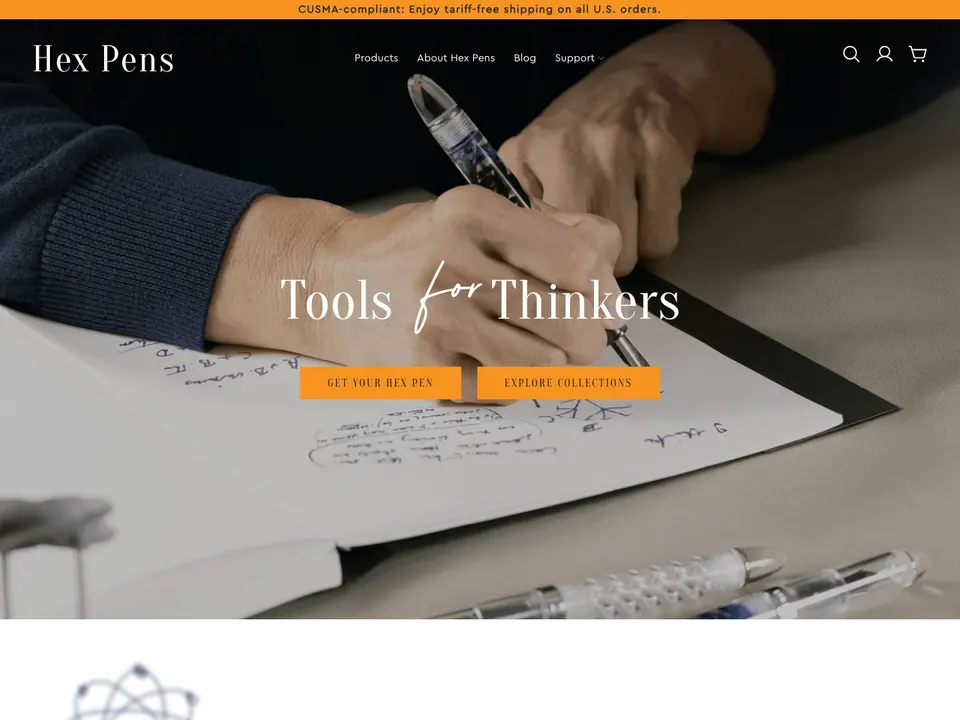 Screenshot of Hex Pens