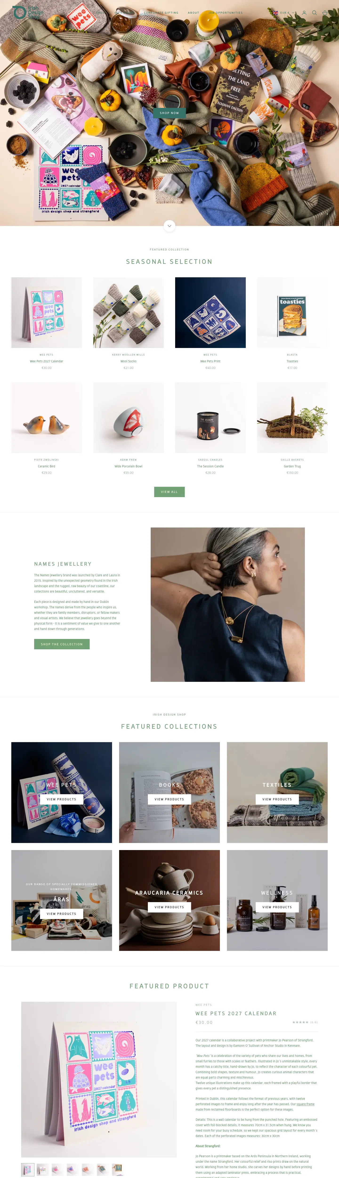 Screenshot of Irish Design Shop