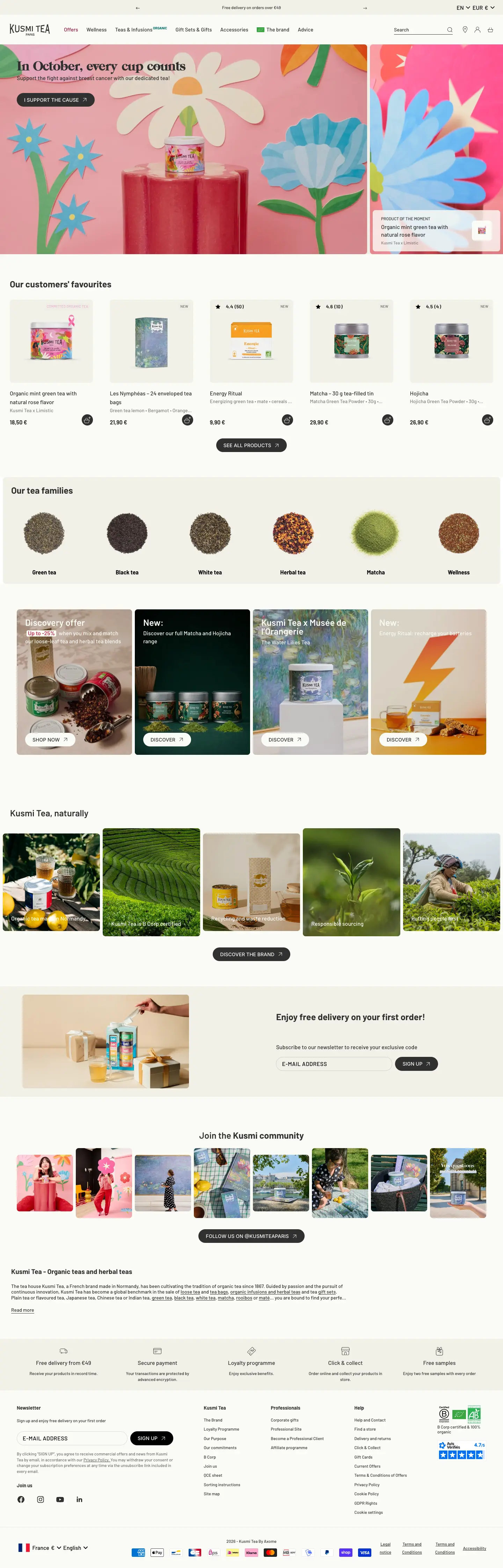 Screenshot of Kusmi Tea