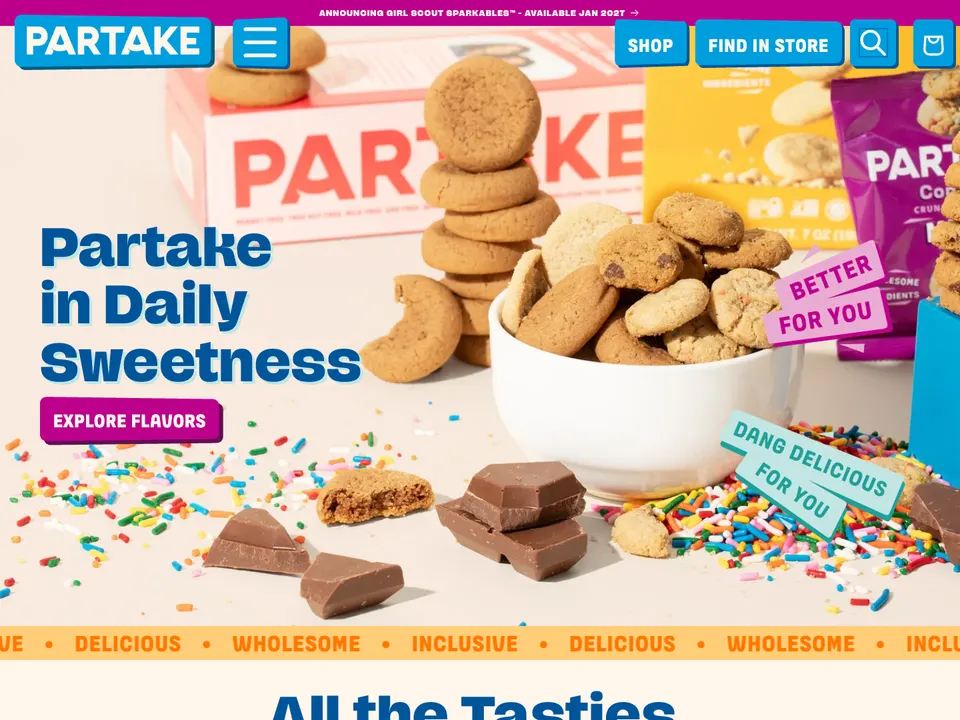 Screenshot of Partake Foods