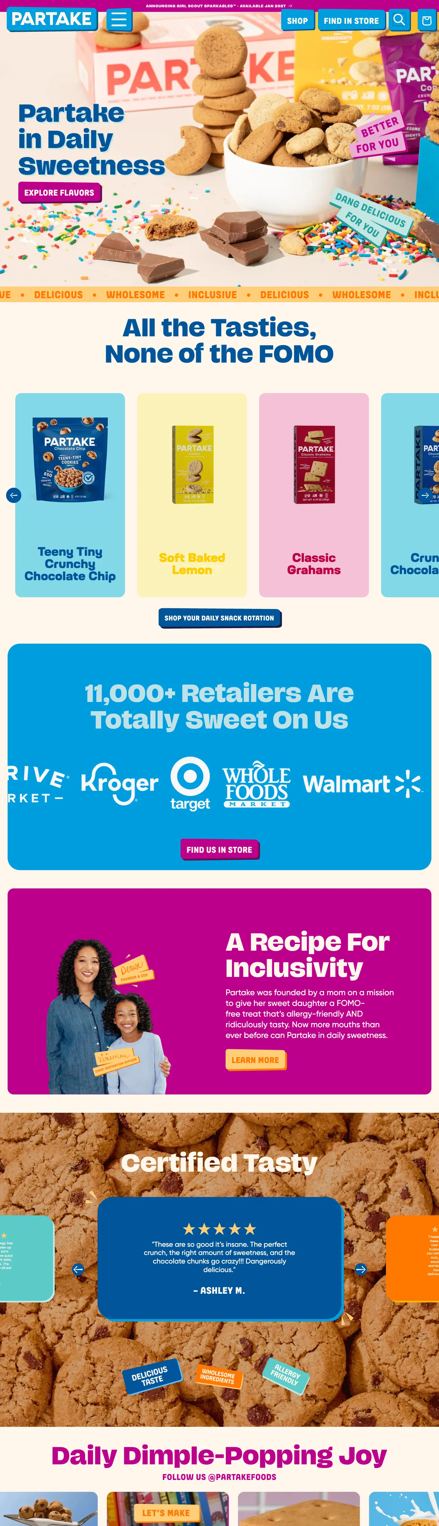 Screenshot of Partake Foods
