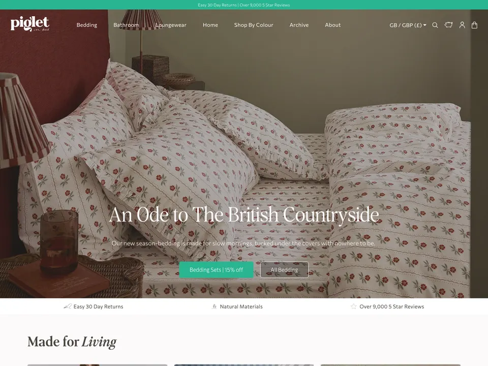 Screenshot of Piglet in Bed