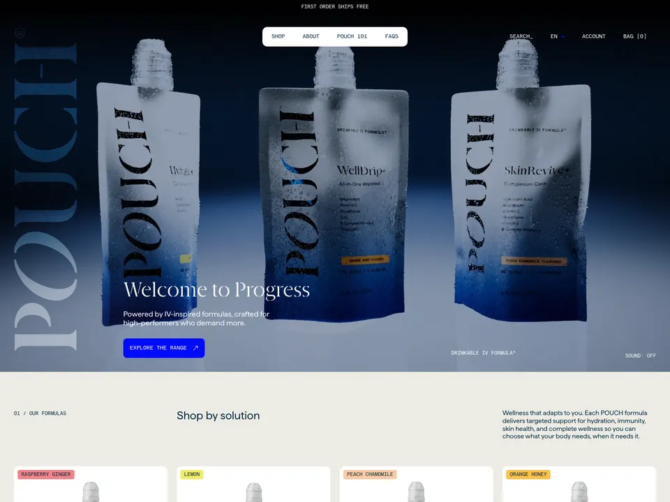 Screenshot of POUCH