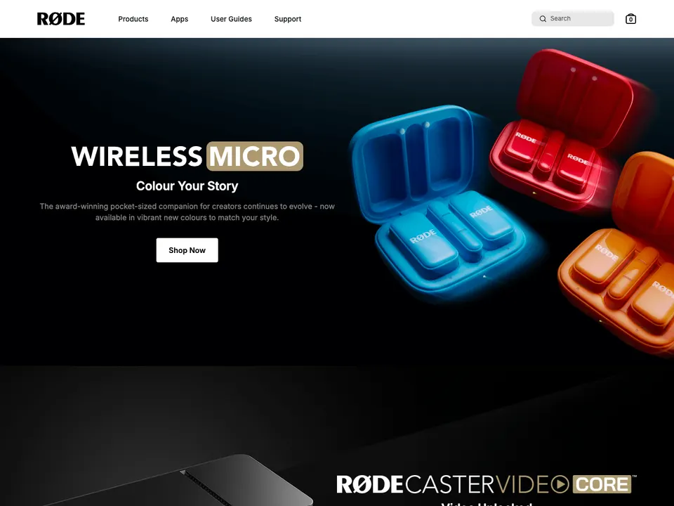 Screenshot of RØDE