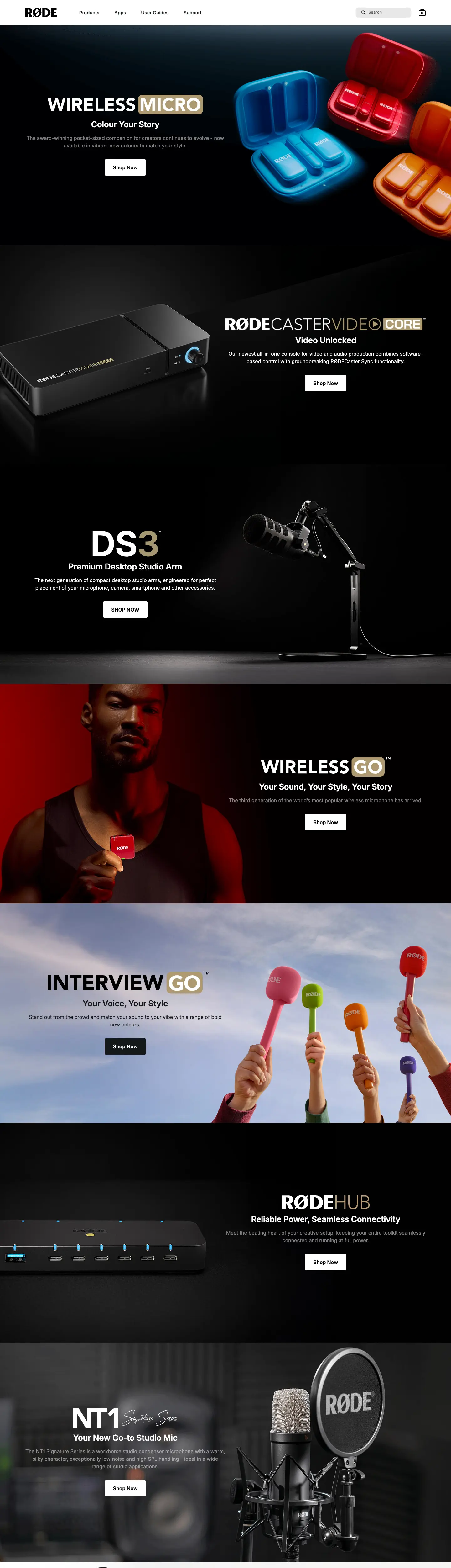Screenshot of RØDE