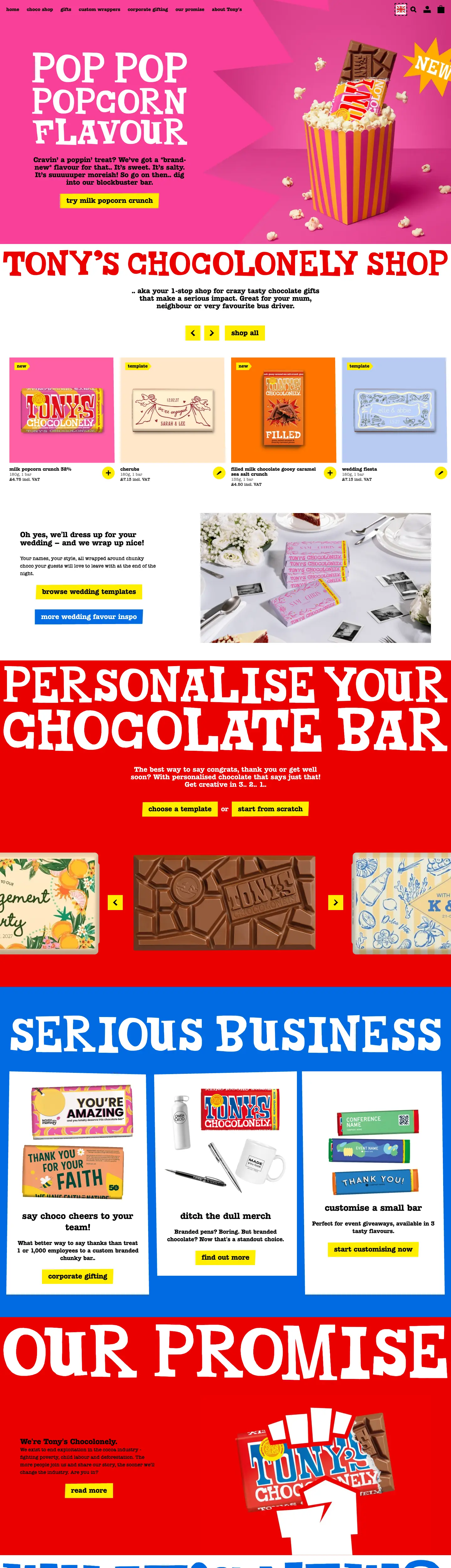 Screenshot of Tony's Chocolonely