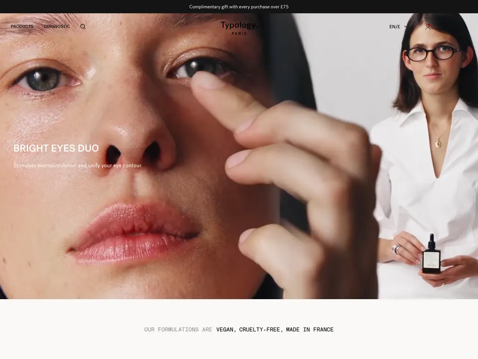 Screenshot of Typology